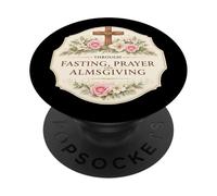 A través de la oración en ayunas y la limosna Cristiana ortodoxa PopSockets PopGrip Adhesivo
