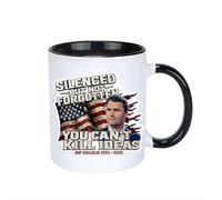 A True Patriot - Taza de café de 325 ml, taza de café Charlie Kirk American Hero Drink to Memory, Charlie Kirk Tribute, A True Patriot & American Hero Memorial Drinkware