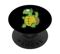 A Turtle le Encanta Escuchar música con Auriculares PopSockets PopGrip Adhesivo