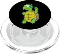 A Turtle le Encanta Escuchar música con Auriculares PopSockets PopGrip para MagSafe