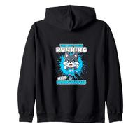 A un chico le gusta correr corredor irónico de media maratón Sudadera con Capucha