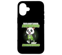 A un chico le gusta correr media maratón Panda Runner Carcasa para iPhone 16