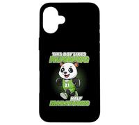 A un chico le gusta correr media maratón Panda Runner Carcasa para iPhone 16 Plus