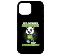 A un chico le gusta correr media maratón Panda Runner Carcasa para iPhone 16 Pro Max
