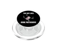 A un Chico le Gusta la fotografía con Drones Fotógrafo Aficionado PopSockets PopGrip para MagSafe