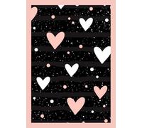 A Valentines Day Journal: Black with Pink and White Hearts