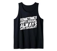 A Veces Anti-Social Siempre Antisocialista Libertad Política Camiseta sin Mangas