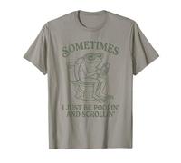 A Veces I Just Be Poopin' Frog Funny Tonto Meme Novedad Camiseta