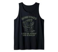 A Veces I Just Be Poopin' Frog Funny Tonto Meme Novedad Camiseta sin Mangas