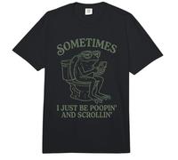 A Veces I Just Be Poopin' Frog Funny Tonto Meme Novedad Comfort Colors Adult Heavyweight T-Shirt