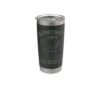 A veces I Just Be Poopin' Frog Funny Tonto Meme Novedad Vaso térmico de acero inoxidable de doble pared