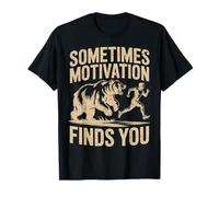 A Veces la motivación te Encuentra Divertido Correr Hombres Osos Camiseta