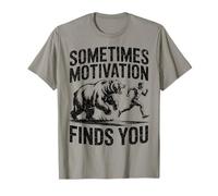 A Veces la motivación te Encuentra Divertido Correr Hombres Osos Camiseta