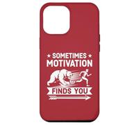 A Veces la motivación te Encuentra Divertido Correr Motivacional Carcasa para iPhone 12 Pro MAX