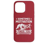 A Veces la motivación te Encuentra Divertido Correr Motivacional Carcasa para iPhone 14 Pro MAX