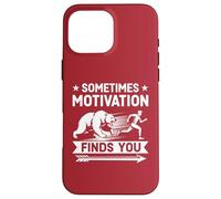 A Veces la motivación te Encuentra Divertido Correr Motivacional Carcasa para iPhone 16 Pro MAX