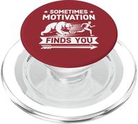 A Veces la motivación te Encuentra Divertido Correr Motivacional PopSockets PopGrip para MagSafe