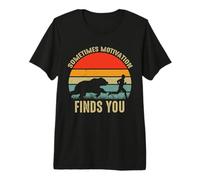 A Veces la motivación te Hace Gracioso de Que un Oso esté Corriendo Camiseta Premium