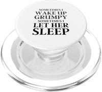 A Veces me Despierto gruñón A Veces la dejo Dormir Gracioso PopSockets PopGrip para MagSafe