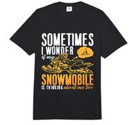 A Veces me pregunto si los Amantes de los Deportes de Invierno Carreras de Motos de Nieve Comfort Colors Adult Heavyweight T-Shirt