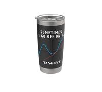 A veces me voy en una tangente Matemáticas Humor Matemáticas Juego de palabras Vaso térmico de acero inoxidable de doble pared