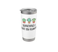 A veces mojo mis plantas, divertido jardinero de plantas de cactus para jardín Vaso térmico de acero inoxidable de doble pared