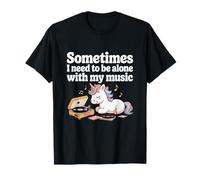 A Veces Necesito Estar a Solas con mi música, Lindo Unicornio Camiseta