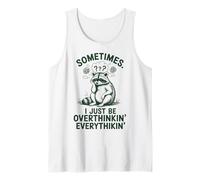 A Veces pienso Demasiado en Funny Raccoon Camiseta sin Mangas