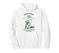 A Veces pienso Demasiado en Funny Raccoon Sudadera con Capucha