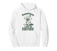 A Veces pienso Demasiado en Funny Raccoon Sudadera con Capucha