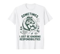 A Veces Simplemente ignorar Las responsabilidades Funny Raccoon Camiseta