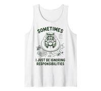 A Veces Simplemente ignorar Las responsabilidades Funny Raccoon Camiseta sin Mangas