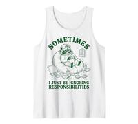 A Veces Simplemente ignorar Las responsabilidades Funny Raccoon Camiseta sin Mangas