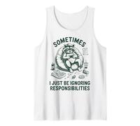 A Veces Simplemente ignorar Las responsabilidades Funny Raccoon Camiseta sin Mangas