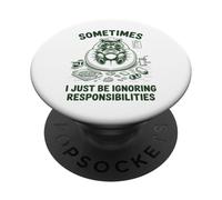 A Veces Simplemente ignorar Las responsabilidades Funny Raccoon PopSockets PopGrip Adhesivo