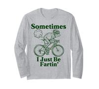 A Veces Simplemente me Pedo Divertido Ciclista Ciclista Rana Manga Larga