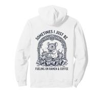 A Veces Solo Estoy alimentando con Ramen y Rata de Laboratorio de café Sudadera con Capucha
