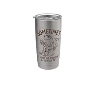A veces solo estoy cagando una rana, divertido, mamá, papá, viejo cumpleaños Vaso térmico de acero inoxidable de doble pared