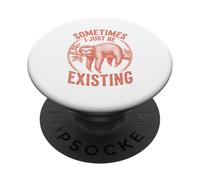 A Veces Solo Estoy existiendo, Perezoso, Divertido Meme Retro, Vintage PopSockets PopGrip Adhesivo