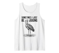 A Veces Solo Estoy juzgando Shoebill Funny Meme Vintage Camiseta sin Mangas