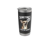 A veces solo estoy ladrando: perro, mamá, perro, papá, padre Vaso térmico de acero inoxidable de doble pared