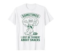 A Veces Solo pienso en bocadillos, Funny Raccoon Camiseta