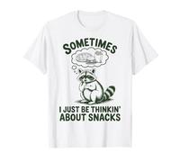 A Veces Solo pienso en bocadillos, Funny Raccoon Camiseta