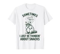 A Veces Solo pienso en bocadillos, Funny Raccoon Camiseta