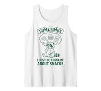 A Veces Solo pienso en bocadillos, Funny Raccoon Camiseta sin Mangas