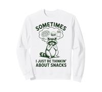 A Veces Solo pienso en bocadillos, Funny Raccoon Sudadera