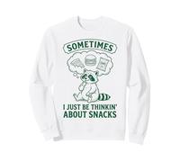 A Veces Solo pienso en bocadillos, Funny Raccoon Sudadera