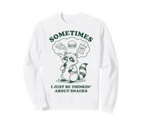 A Veces Solo pienso en bocadillos, Funny Raccoon Sudadera