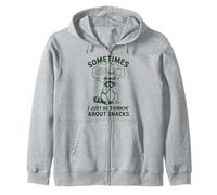 A Veces Solo pienso en bocadillos, Funny Raccoon Sudadera con Capucha