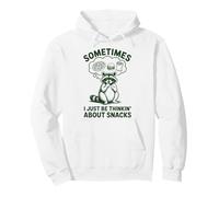 A Veces Solo pienso en bocadillos, Funny Raccoon Sudadera con Capucha